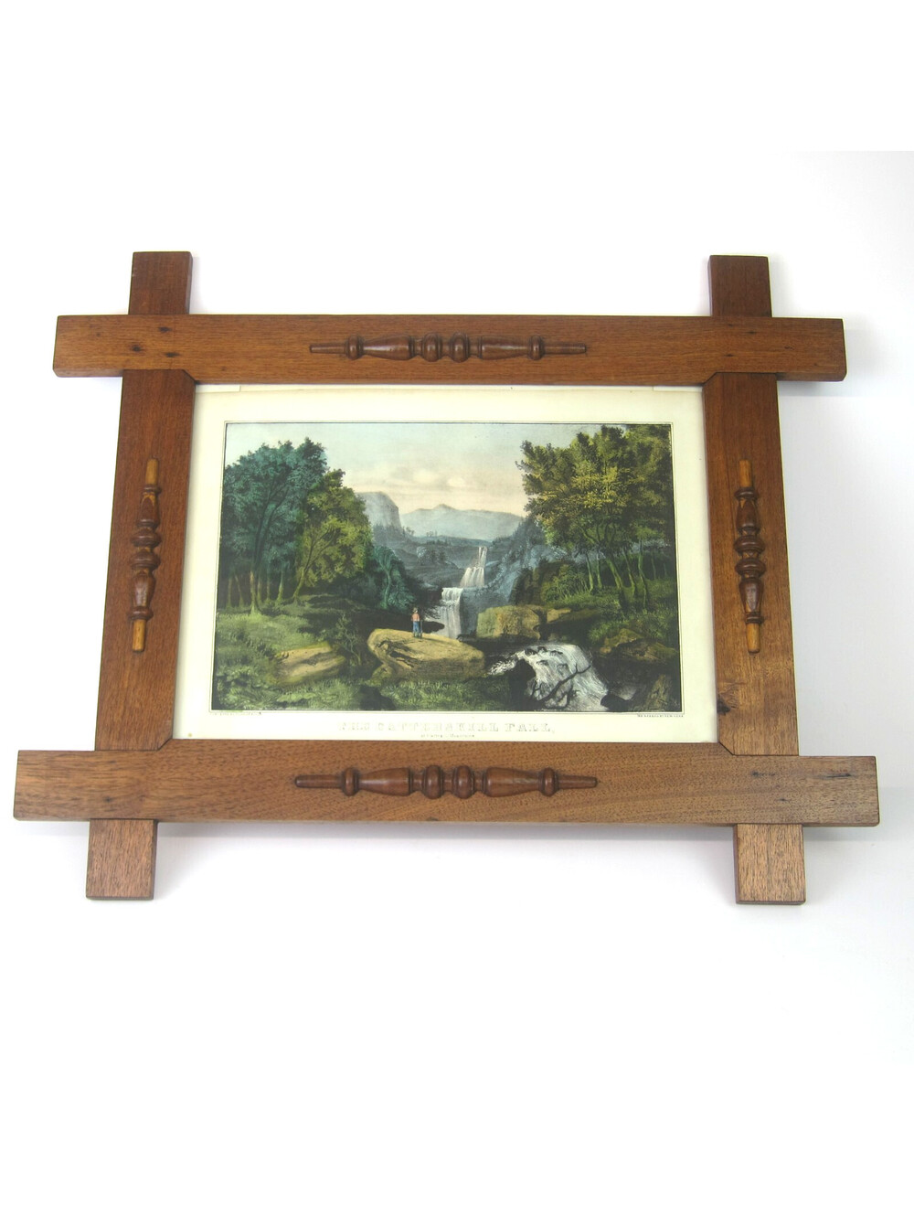 Currier & Ives Hand Colored Litho The Catterskill Fall At Cattskill Mountains